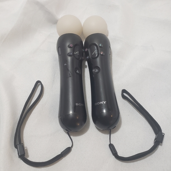 Sony Playstation VR Move Motion Controller Set of 2 PS3 PS4 Black White